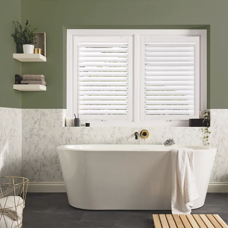 Experience effortless light control and privacy with window shutters at Pendle Village, near Burnley Lancashire